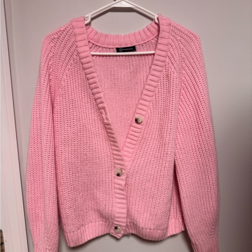 Cozy Pink Cardigan Sweater